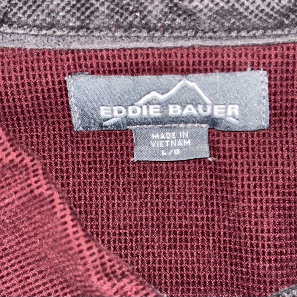 Eddie Bauer Corduroy Shirt Size Large Red - Picture 5 of 9